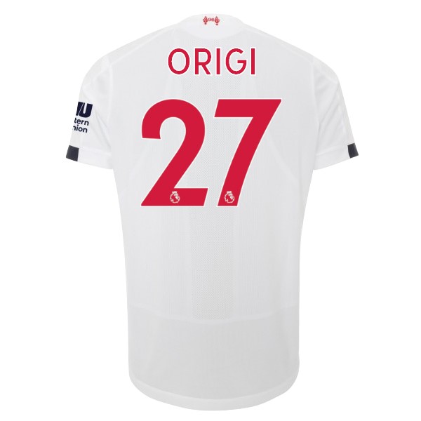 Trikot Liverpool NO.27 Origi Auswarts 2019-20 Weiß Fussballtrikots Günstig
